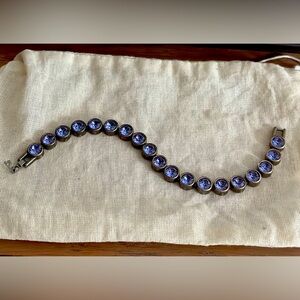 Touchstone Crystal Ice Bracelet- Purple in gray metal setting